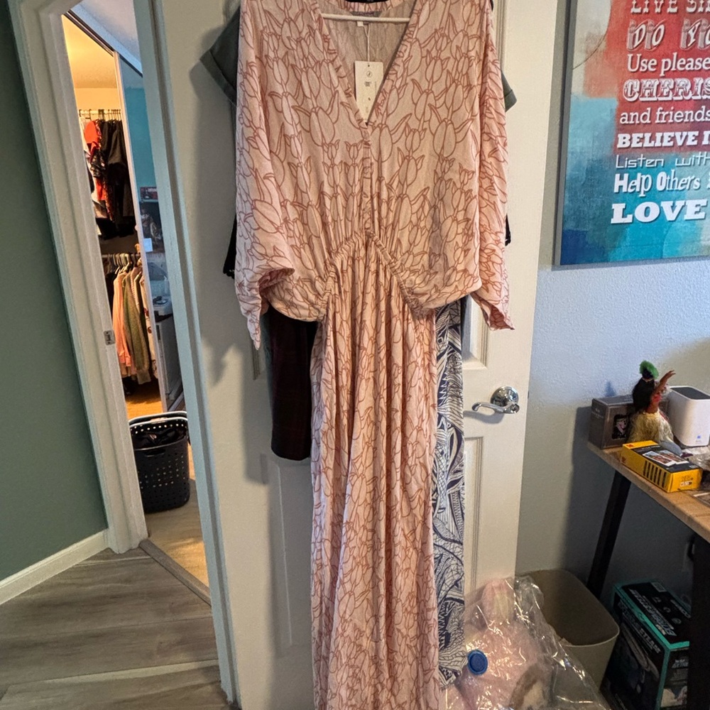 Manaola Kinolau Blush Floral playsuit